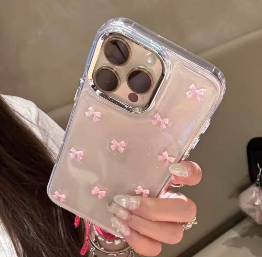 Bow Shimmer Transparent Case