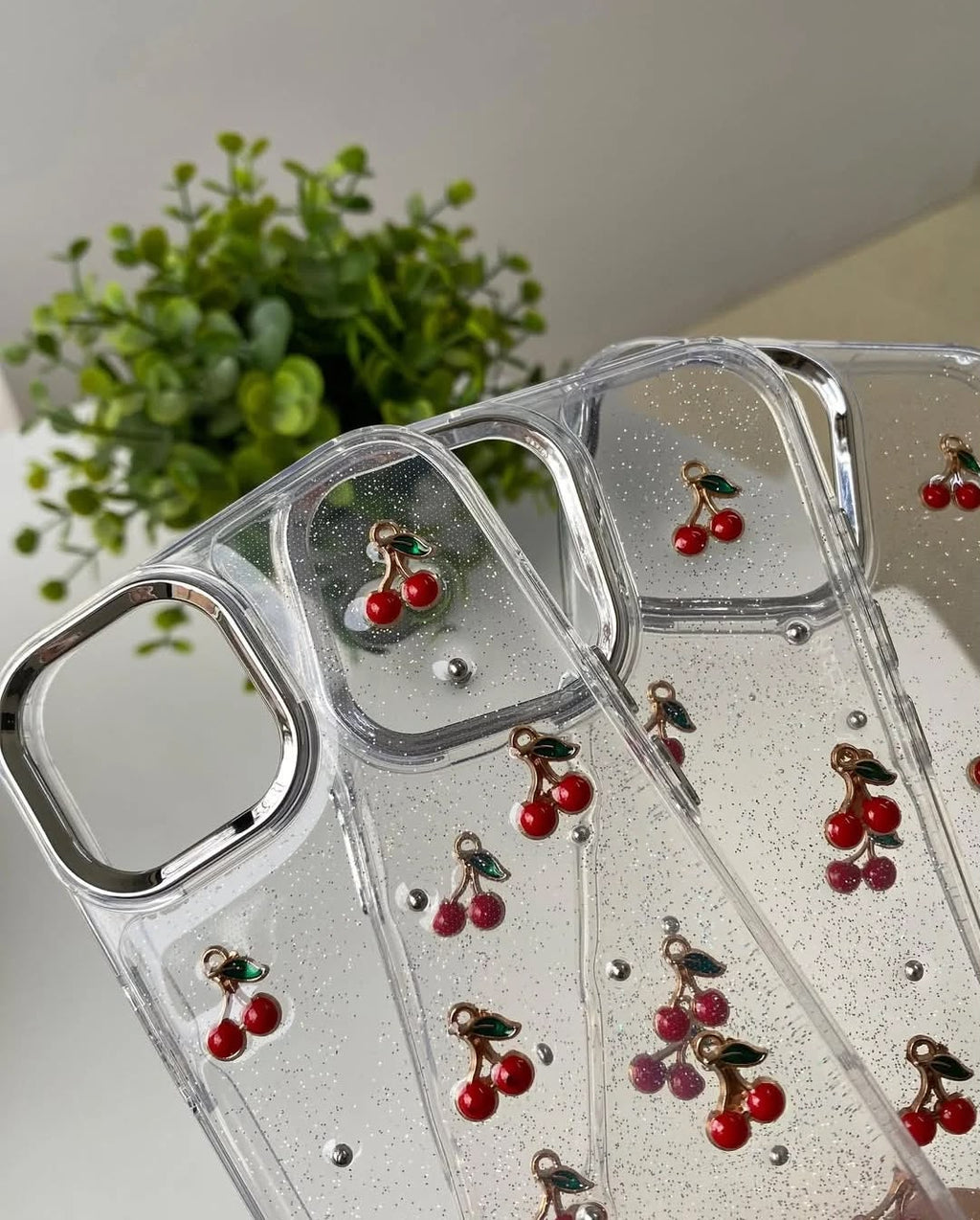 New cherry Tranparent Case