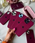 Burgundy Silicone Protective Case for iPhone