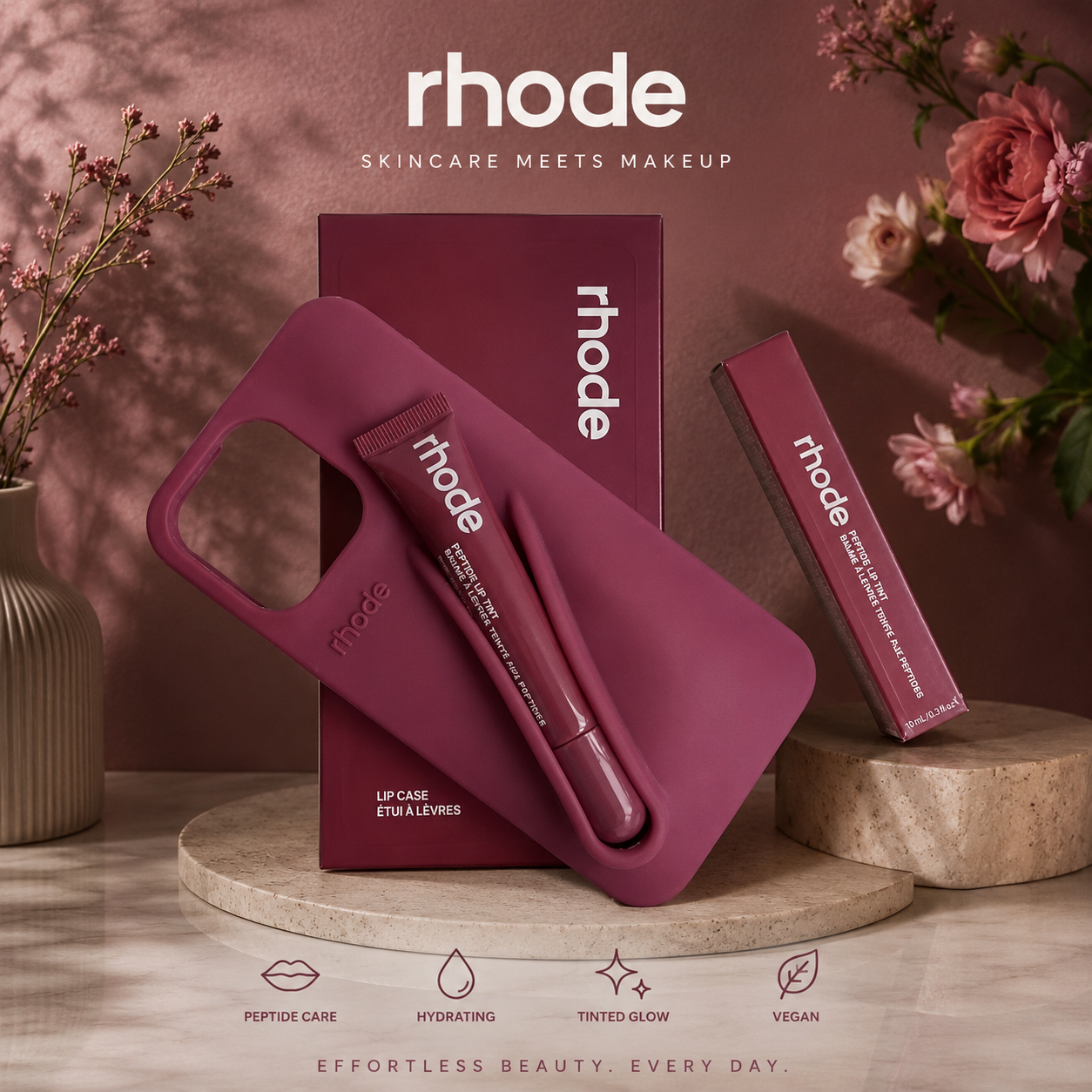 New Original Rhodes LipGloss Silicone Case With Box 🩶
