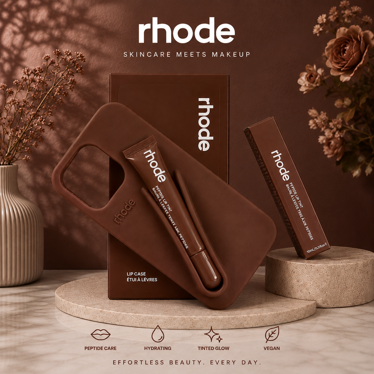 New Original Rhodes LipGloss Silicone Case With Box 🩶