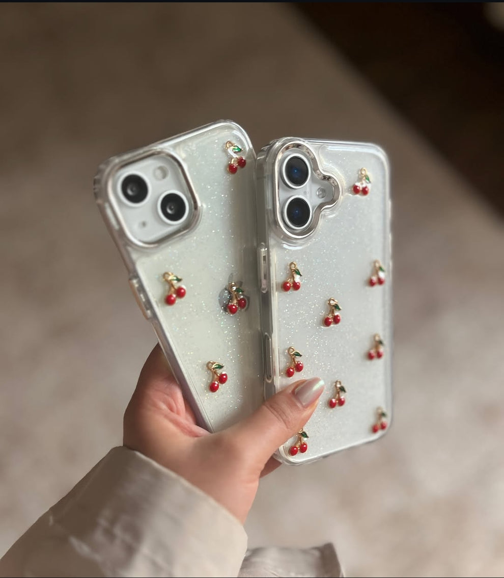 New cherry Tranparent Case