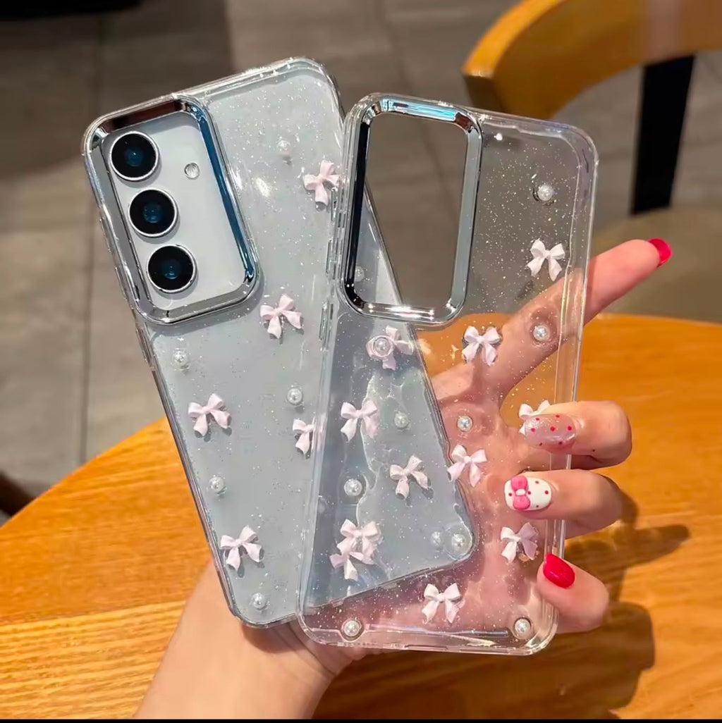 Bow Shimmer Transparent Case