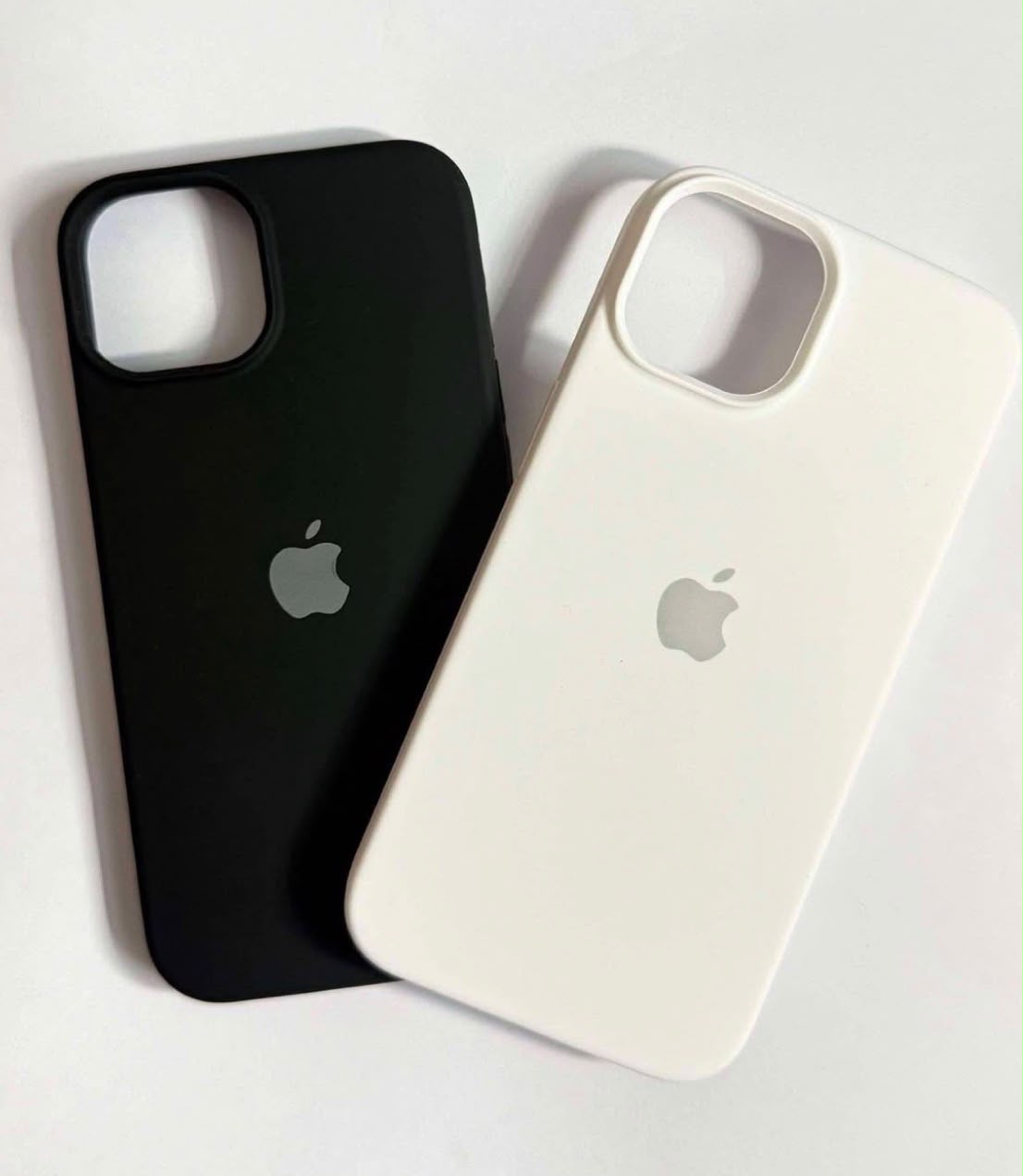 2-in-1 Black & White iPhone Silicone Case | Stylish Dual-Color Combo ✨