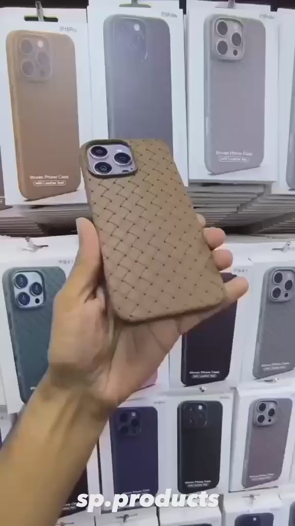 Leather Woven Phone Case