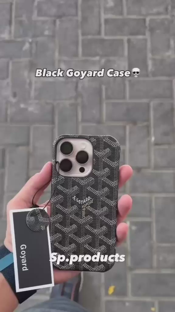 Goyard Leather Fabric Case