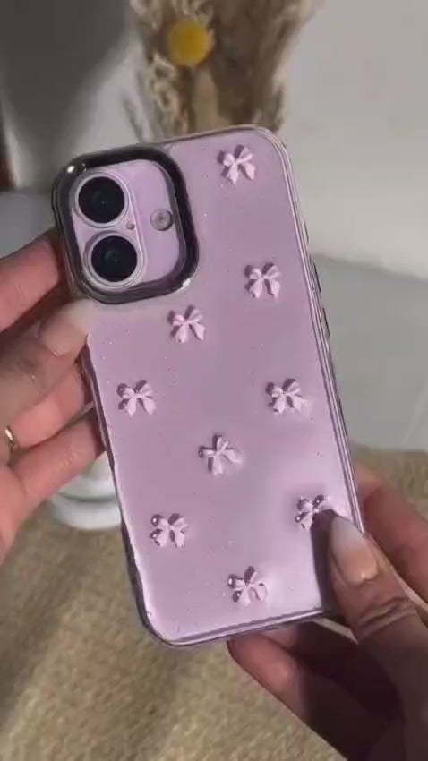Bow Shimmer Transparent Case