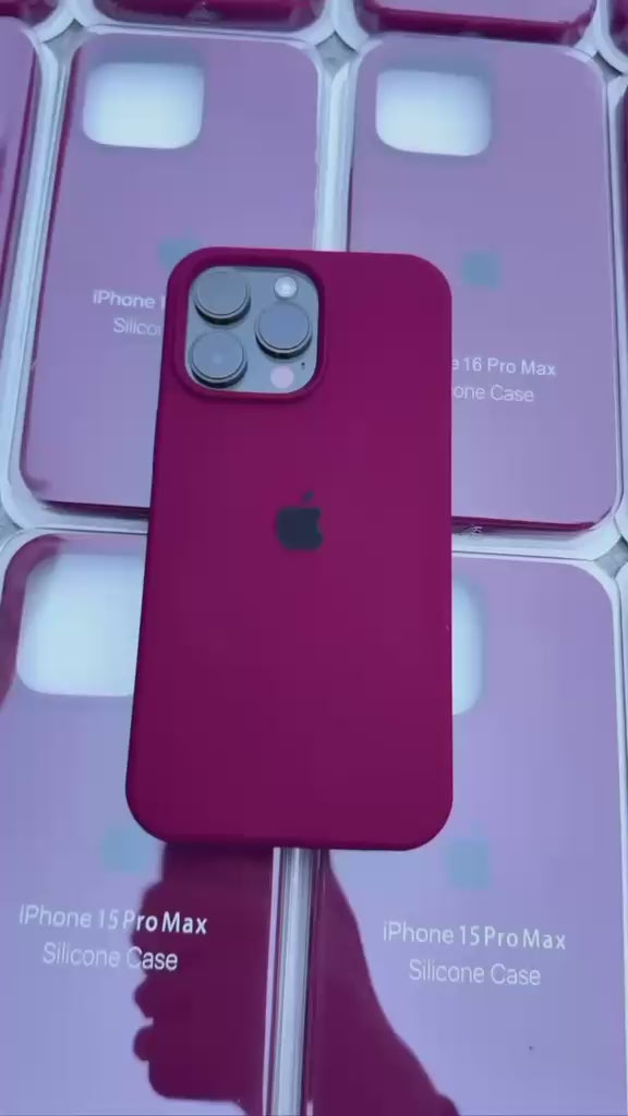 Burgundy Silicone Protective Case for iPhone