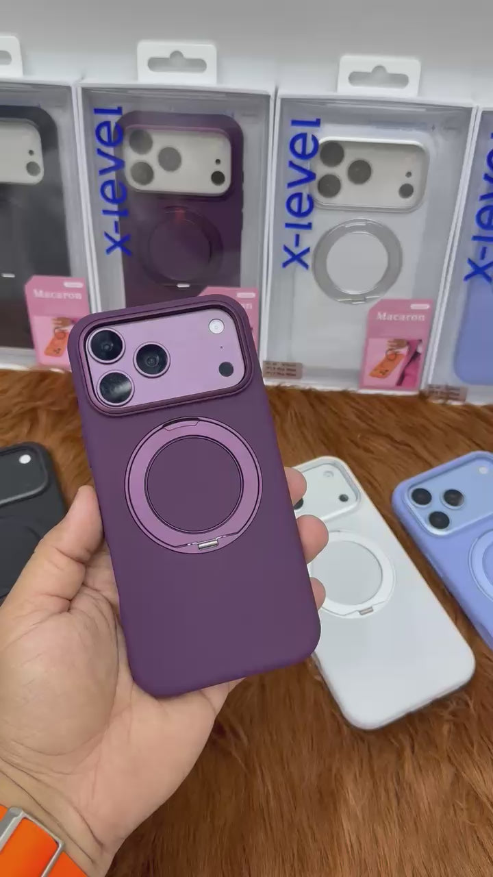 X-Level Macaron 360° Rotating Standing iPhone Case